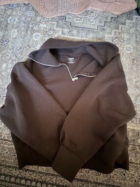 Old Navy Active Chocolate Half-Zip Pullover